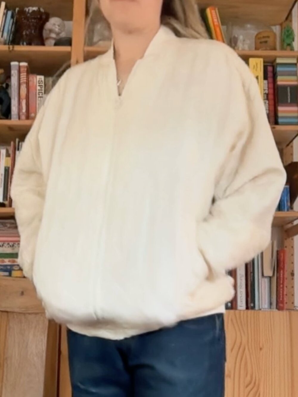 100% silk bomber vintage